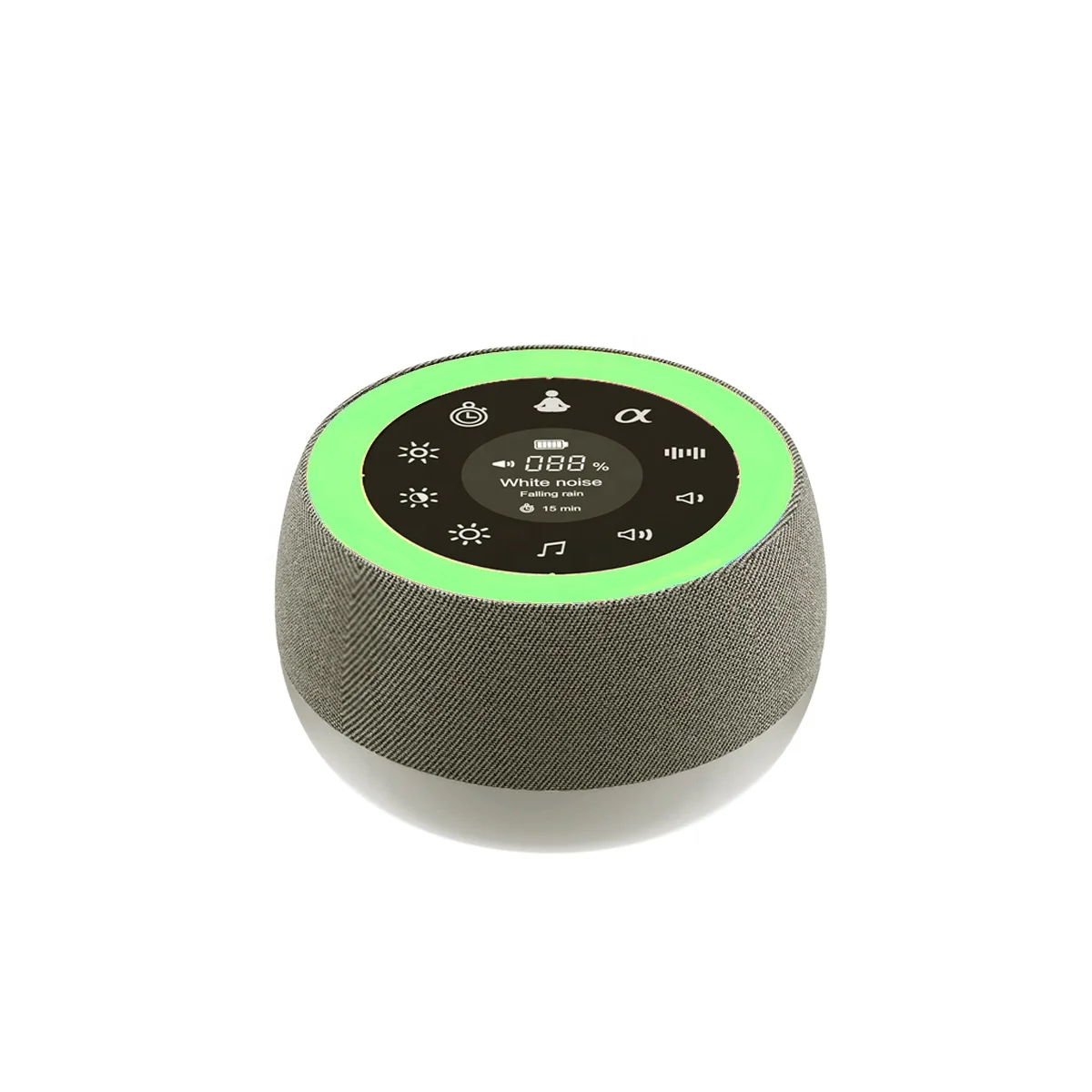 Сенсорный ЖК-дисплей белый шум машина 4 таймеры 30/60/90/120 минут 26 успокаивающие звуки 3 Альфа 3 Йога Музыка для йоги тренажер