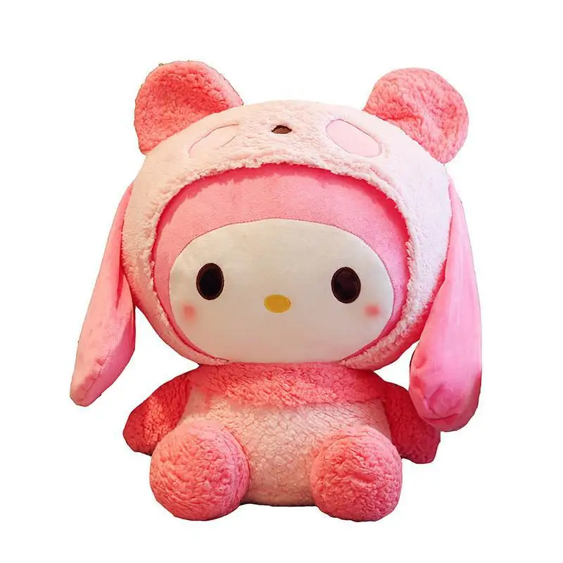 Плюшевая подушка Cinnamoroll брелок для ключей игрушки плюшевые куклы Kuromi оптовая продажа новая на заказ унисекс панда хлопок