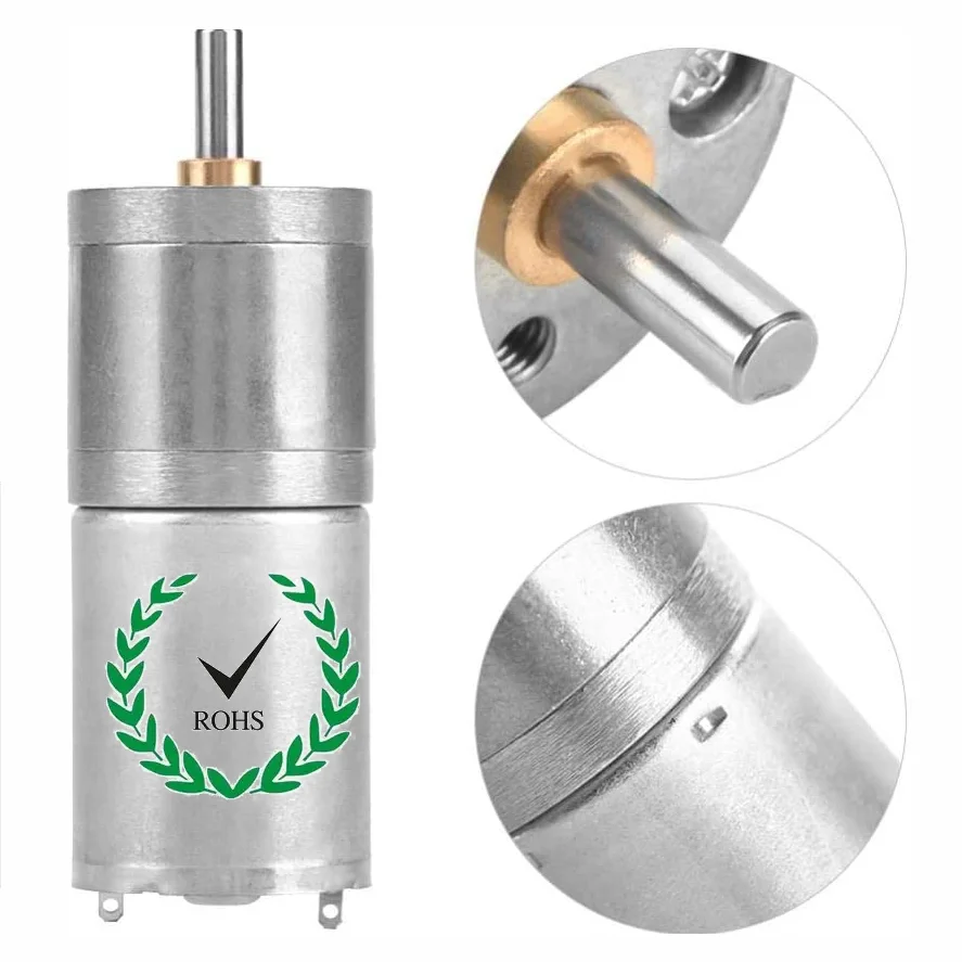 small electric motor 25mm 60 rpm 12 volts dc gear motor electric 370 carbon brush motor