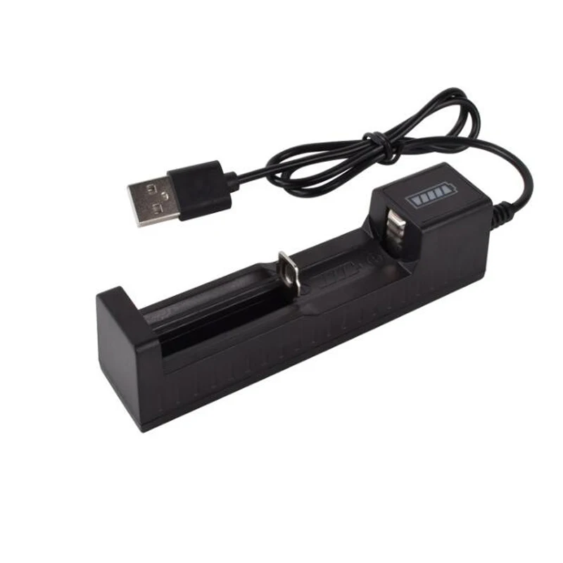 Cheap 1 Slot USB Rechargeable 3.7v 16340 14500 18650 26650 Battery Lithium liion   Battery Charger