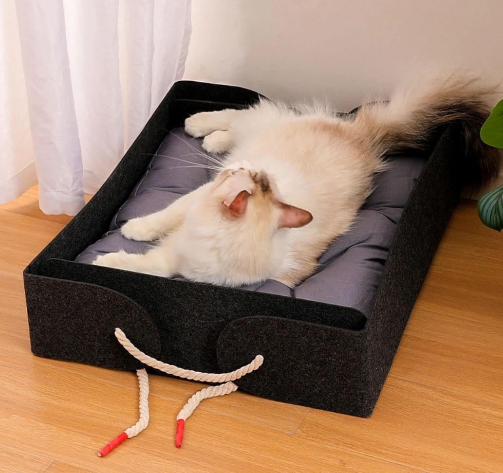 Felt Pet Nest Creative Breathable Outdoors Removable Doghouse Portable Fold Cat Dog Houses