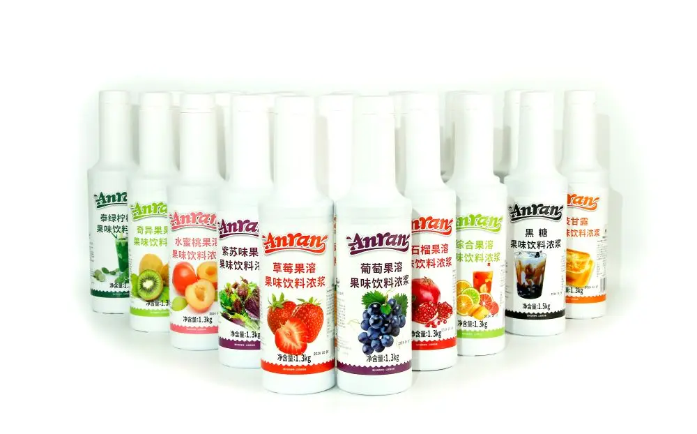 Manufacture Anran New Product 1.3 kg Thai Green Lemon Puree Concentrate Juice For Bubble Tea  Fruit Tea Dessert Ice Cream