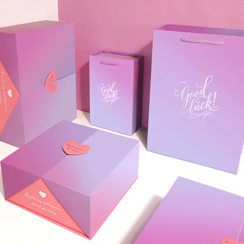 Custom Logo Luxury Christmas Design Double Door Opening Gift Box Set Packaging With Magnetic