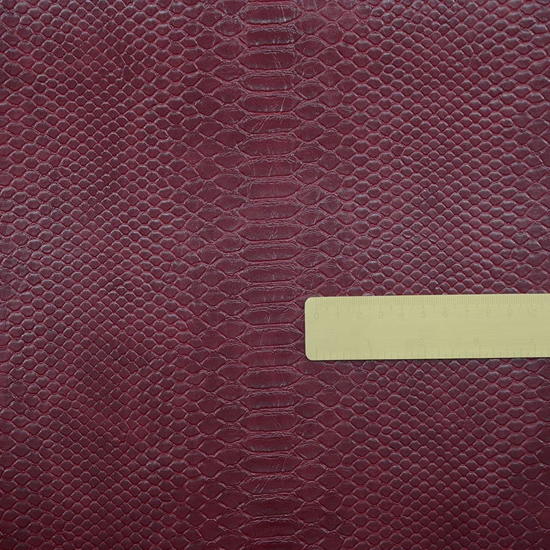 Printed synthetic pvc snake leather sheets for bag