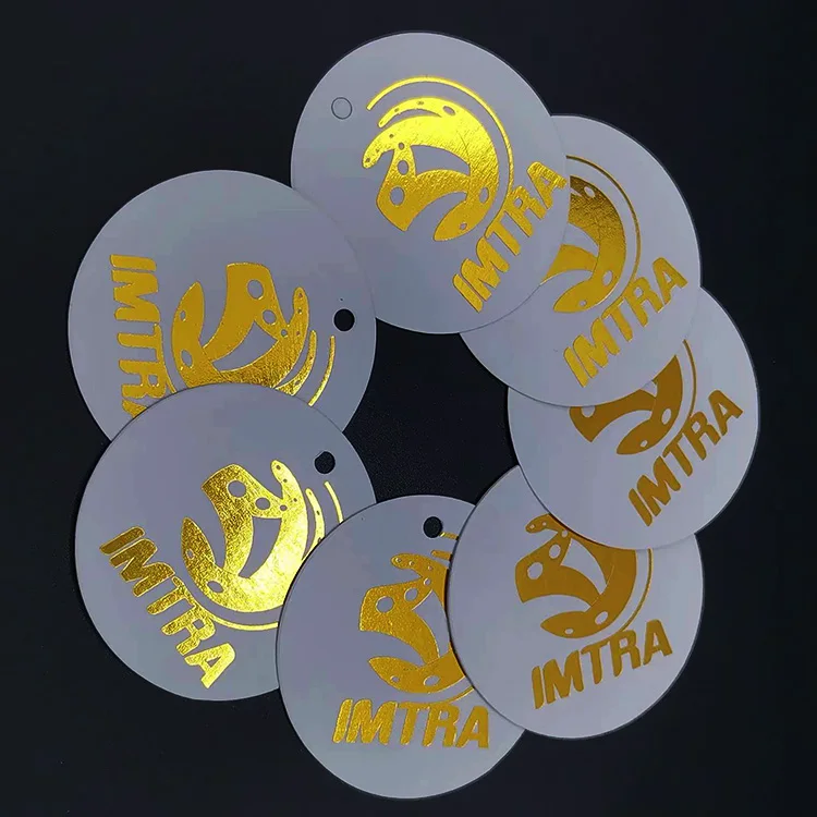 Gold Foil Stamping  Jewelry Price Tags String Cloth Tags For Label