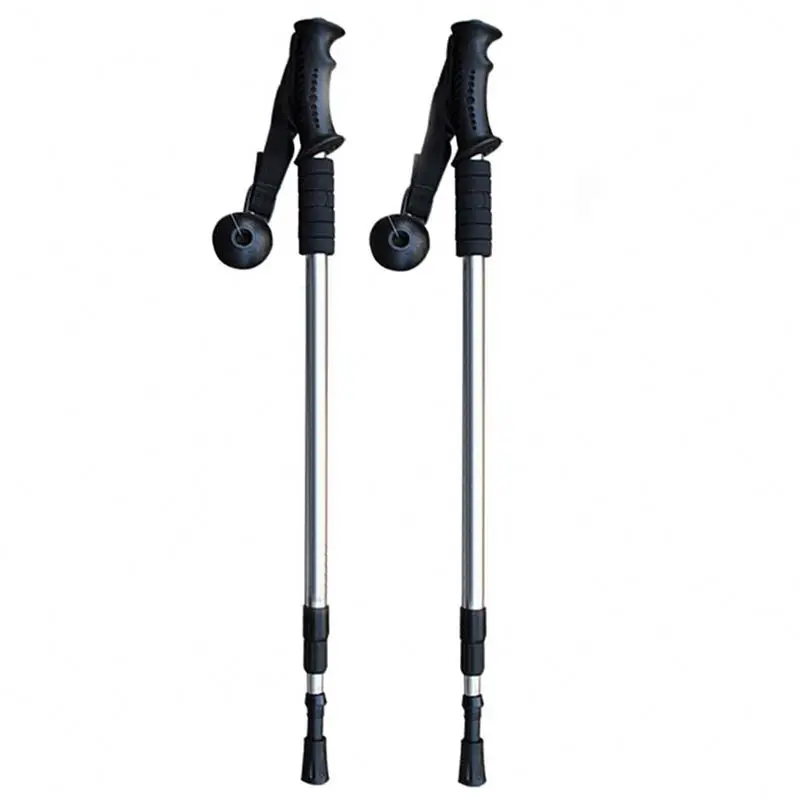 Walking Adjustable Trekking Pole Anti Shock Ultra Light Alpinism Poles Telescopic Ultralight Hiking Travel Non-slip Stick