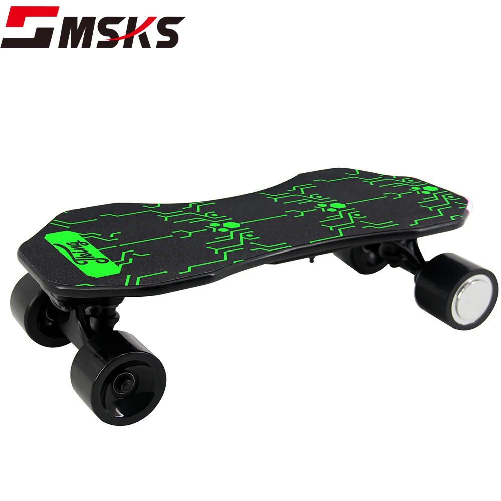BSCI Factory Speed Sensor Without Remote Control Four Wheels Electric Skateboard Adult 350W Motor With LED Skateboards Light