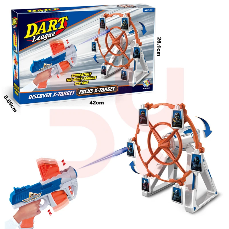 Hot sale soft  Kids indoor plastic electronic bo eva air soft bullet target toy gun with darts