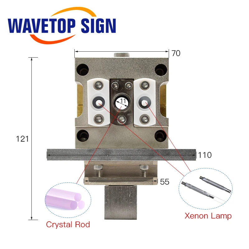 WaveTopSign двойная лампа лазерный отражатель полости длина 110-190 мм