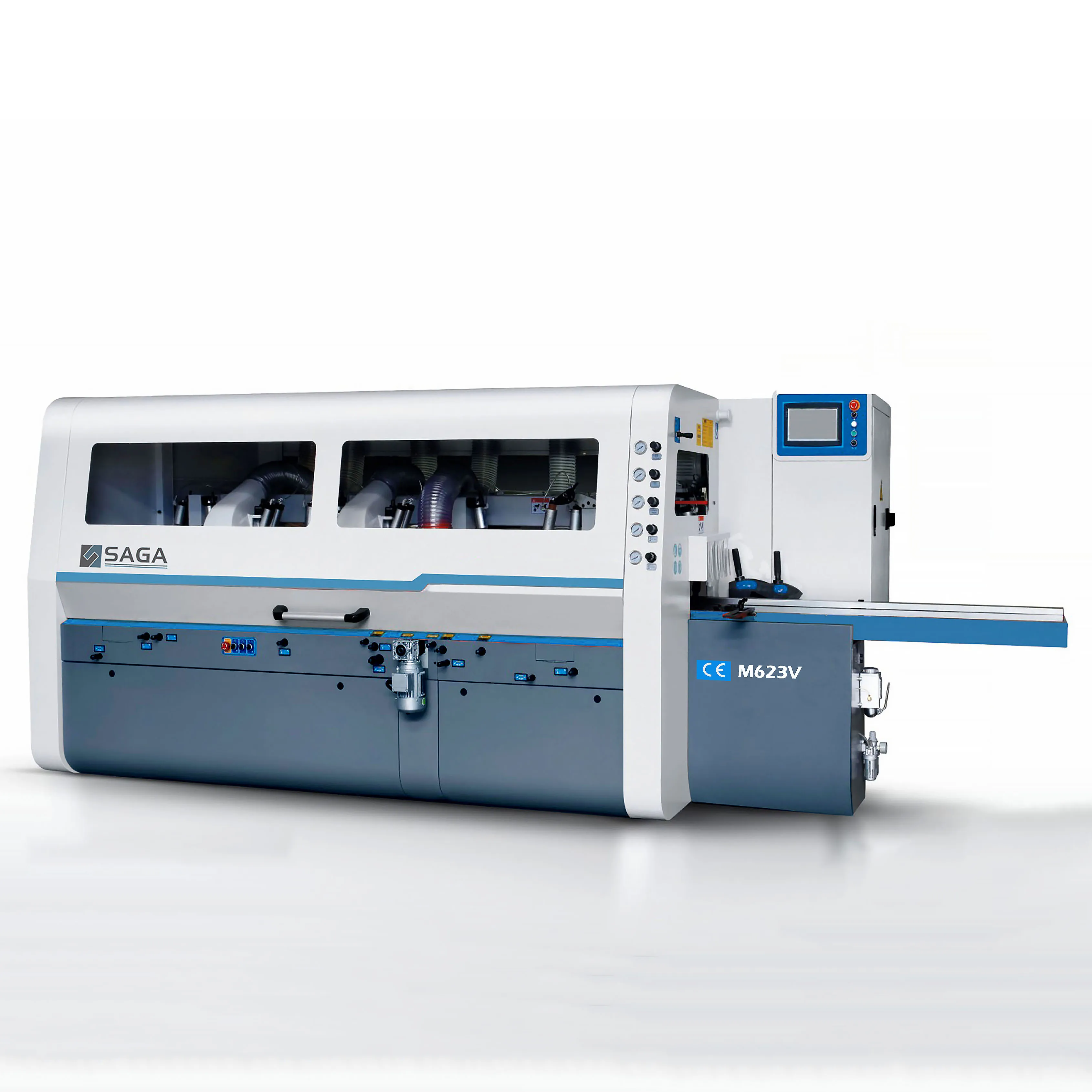 SAGA European quality CE heavy duty four side moulder  6 or 8 spindle wood 4 side planer industrial wood planer