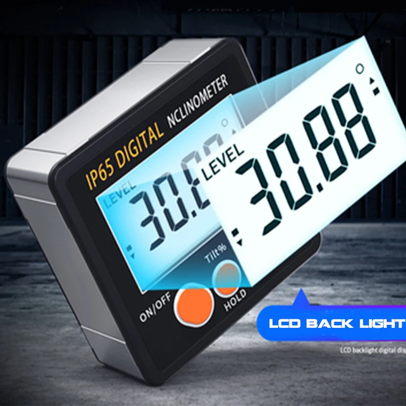 New Mini Digital Protractor Inclinometer Electronic Level Box Angle Gauge Meter Aluminum Alloy Magnetic Base Measuring Tools