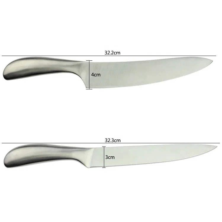 Professional 5pcs Kitchen Knife Set With Hollow Handle Stainless Steel Sharp Chef Cleaver Utility Fruit Meat Knife