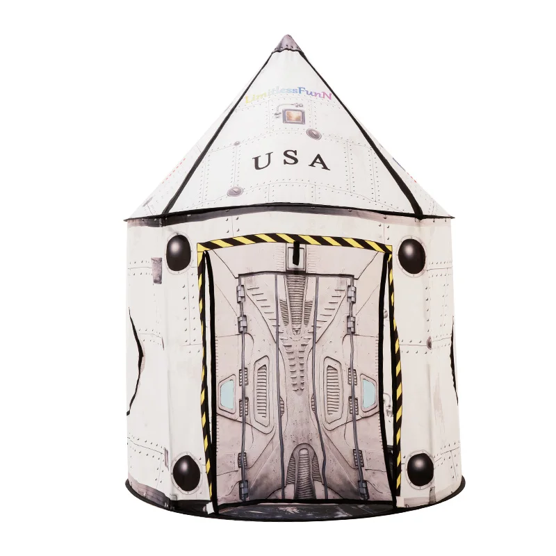 Kid Folding House Play Tent Playhouse Rocket Castle Pop Up Tent Princess Children Playing Tent