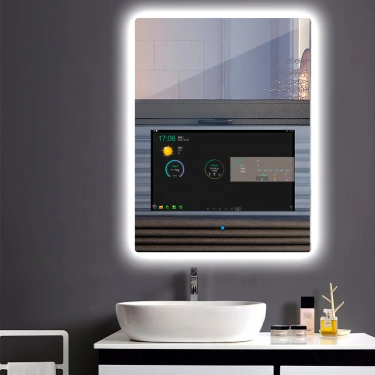 21 Inch Factory Direct Wholesale Interactive Mirror Home Hotel Touch Screen Mirror LED Light Waterproof Android Magic TV
