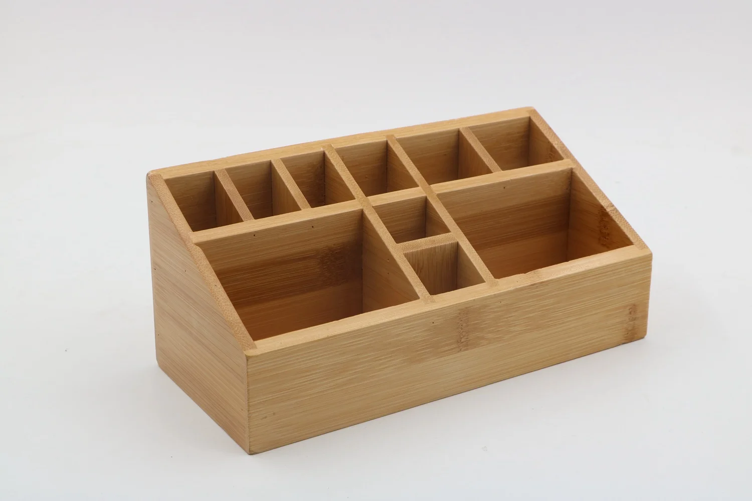 Recycle material bamboo Jewelry storage cosmetic box makeup storage organizer