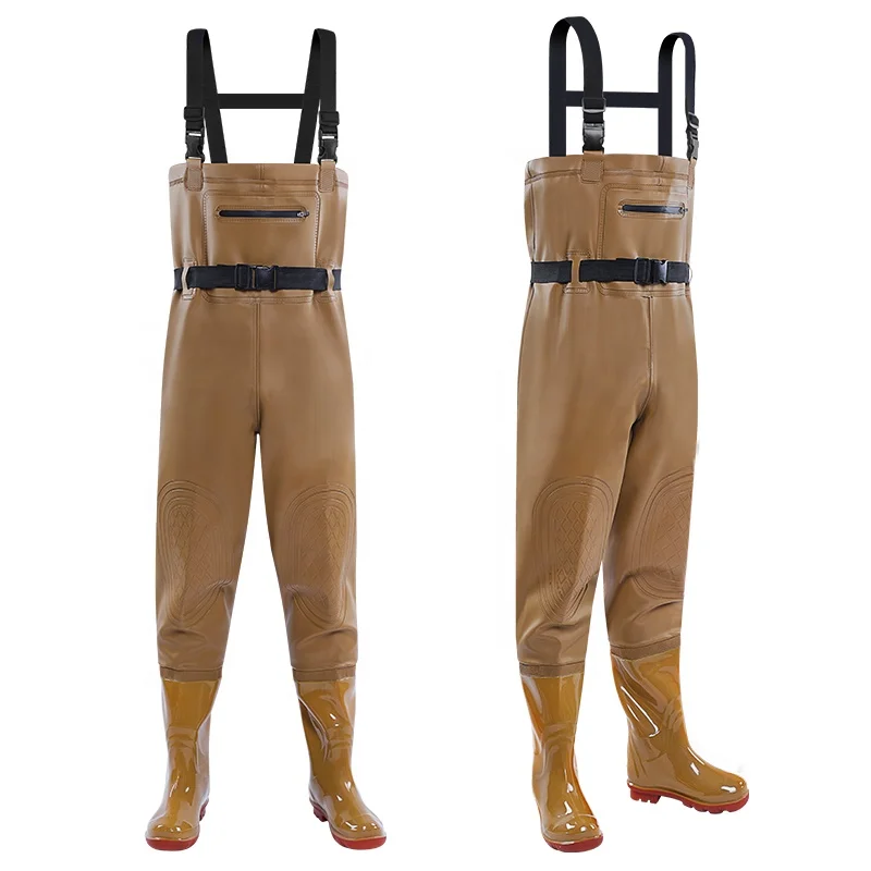 Waterproof Fishing Waders pants  High quality PVC Breathable Polyester Fabric Customized Neutral Manufacturer Direct Sales