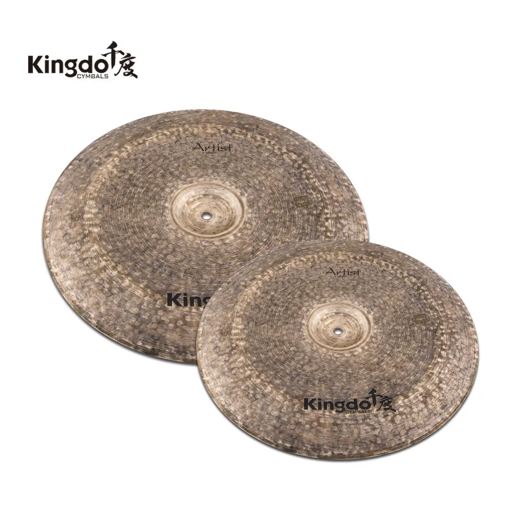 2024 Kingdo wholesale new desgin B20 high quality 18' Dark China cymbal drum set professional drum set percussion instruments