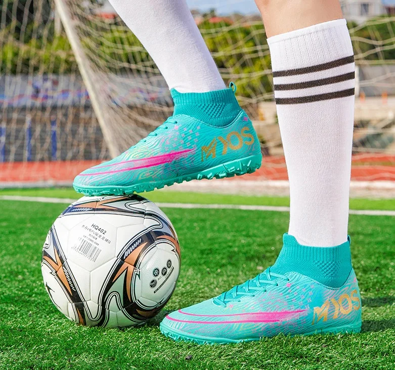 Factory direct sale football shoes long spikes FG broken spikes TF high-top breathable Sports Training Shoes For Soccer Shoes