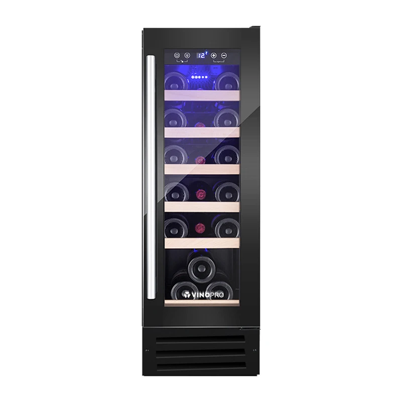 Vinopro Custom Electric Wine Fridge 58L 19 Bottle Compressor Wine Cooler Single Zone Red Wine Refrigerator for Household Use