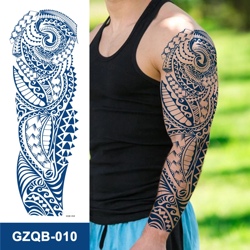 Juice Full Arm Tattoo Sticker Semi-Permanent Waterproof Temporary Dragon Totem Sleeve Body Art Tattoo Sticker