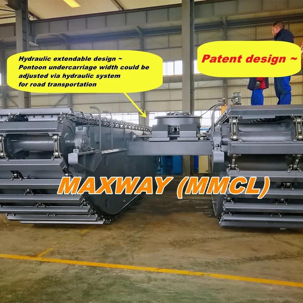 MAXWAY (MMCL) Amphibious Dredger Buses Undercarriage Hydraulic Extendable and Retracted, Model: MAX300PU-E
