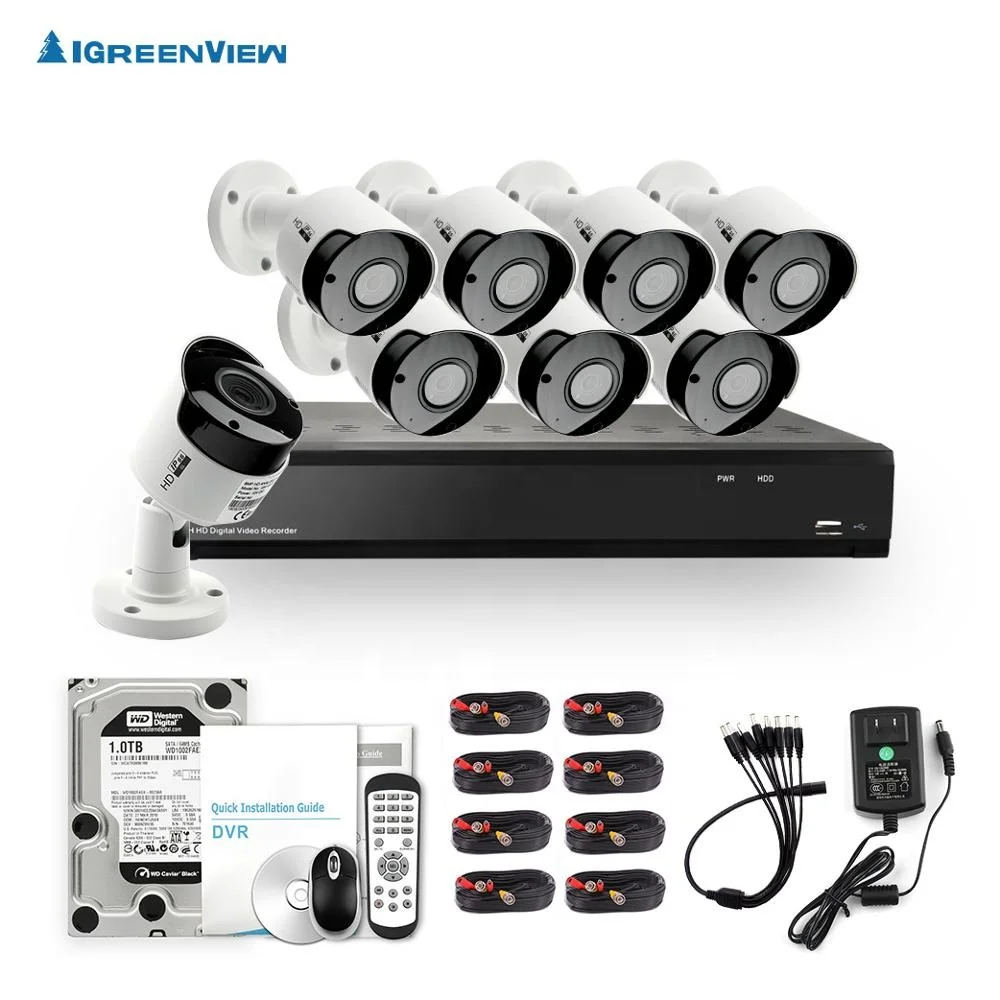 H.265/H.264 аналоговая камера безопасности системы 4 к AHD купольная камера комплект