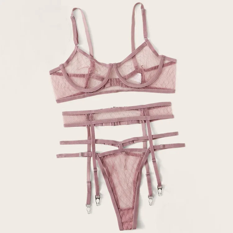 Sinxin Women Sexy Lingeries Set Sexy Underwear, Erotic Lingerie Set Transparent Bra Panty and Women Push Up Bras Brief Sets