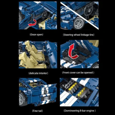 Mork 023021 MOC Super GT Racing Car Vehicle Model Building Block Toys There is also a power version