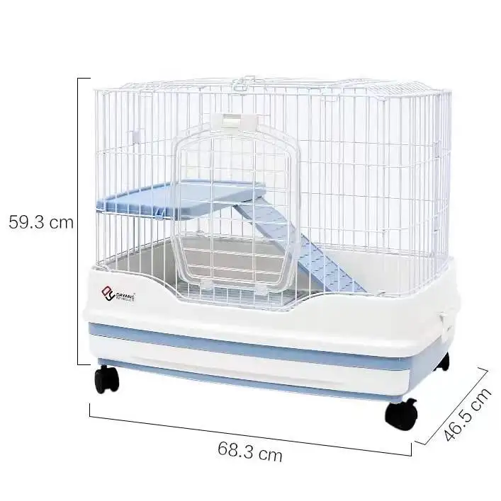 Outdoor Indoor Luxury Iron Wire Iron Animal Cage House for Rabbit Guinea Pig Hedgehog Squirrel Totoro