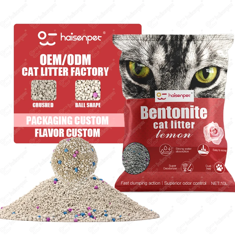 OEM ODM Cat Sand 10 л 5 кг 20 25 комковрик Арена Para Gatos бентонитовый наполнитель для кошачьего туалета