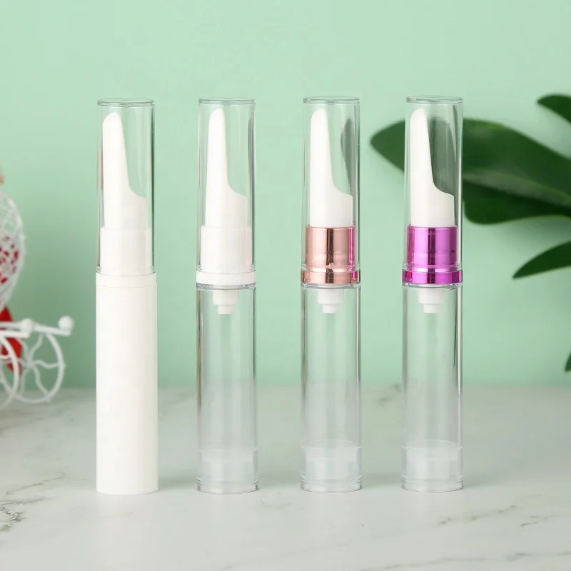 10ml straight round transparent syringe vacuum bottle plastic bottle cosmetic packaging custom