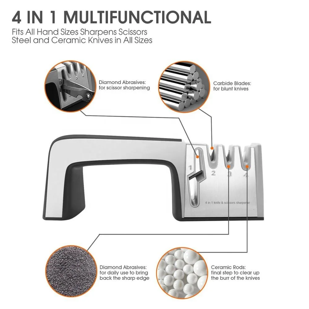 Professional 4 in 1 Scissors Sharpener Knife Sharpener