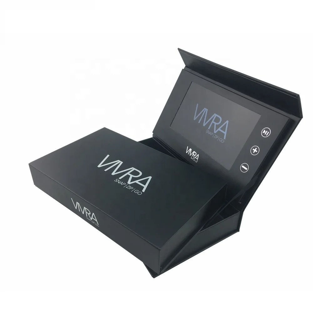 Cote Luxury Paper Craft With Lcd Display Wholesale Wedding Invitation Box