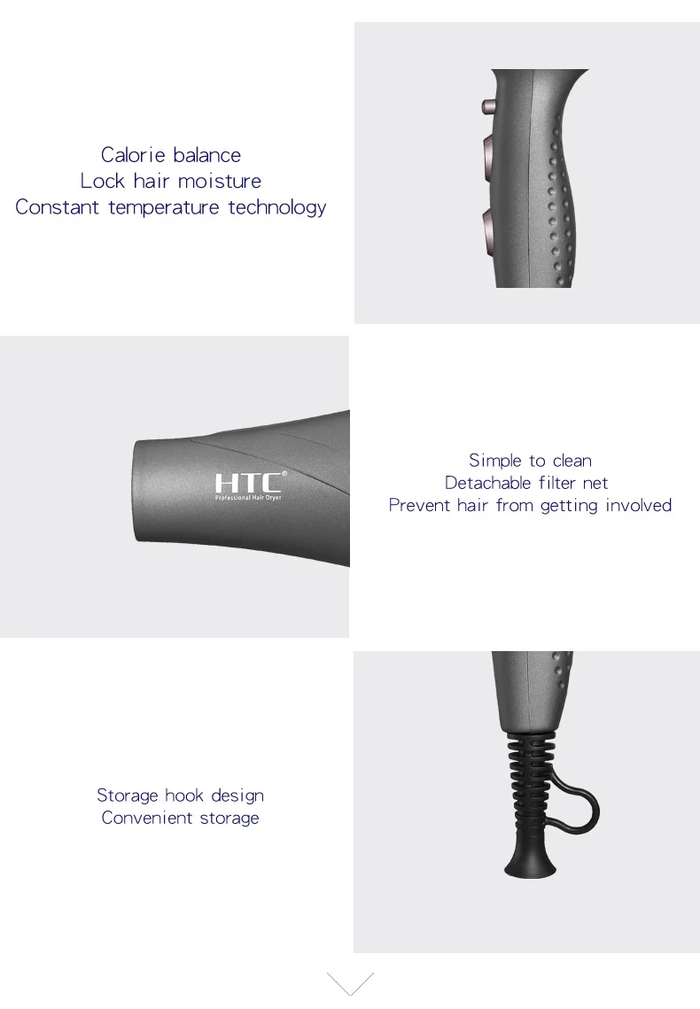HTC EF-2028  High speed hair dryer professional salon hair dryer portable travel hair dryer