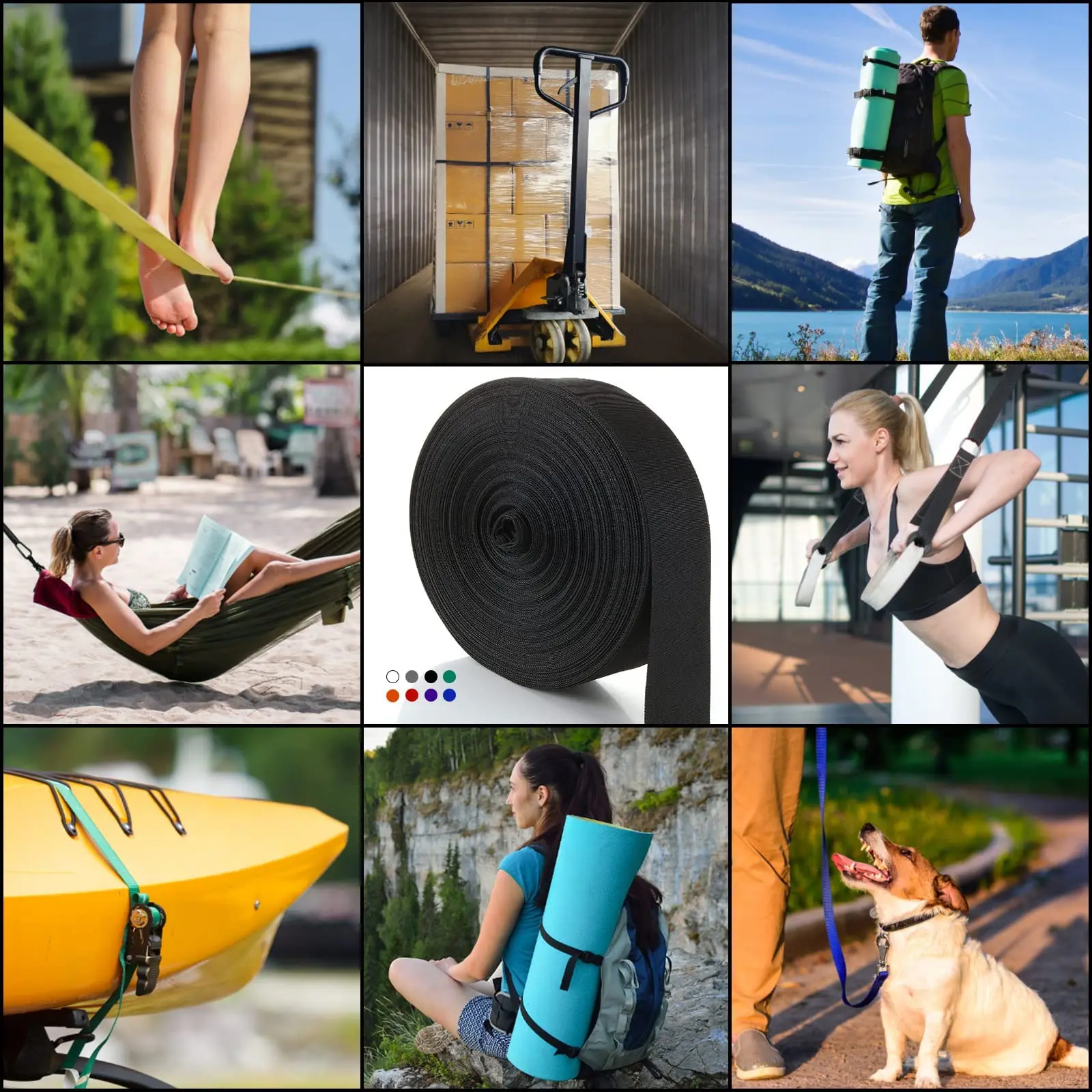 Custom 50mm 2 Inch Nylon Webbing 1 Inch Straps Nylon Webbing For Dog Collars