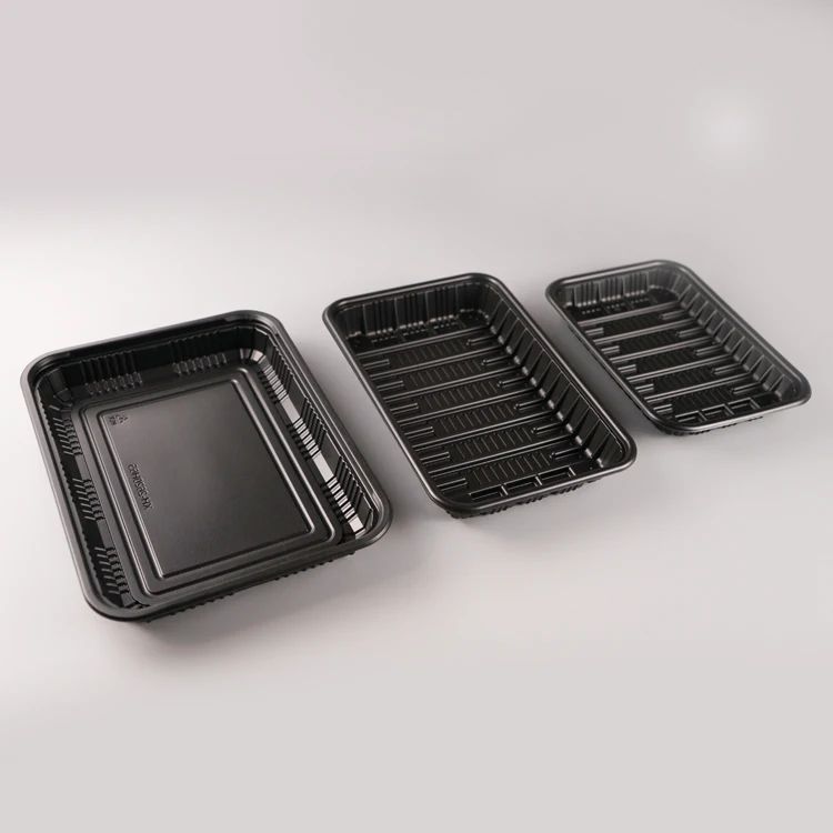 Disposable plastic meat tray frozen fast food packaging take out PP food tray