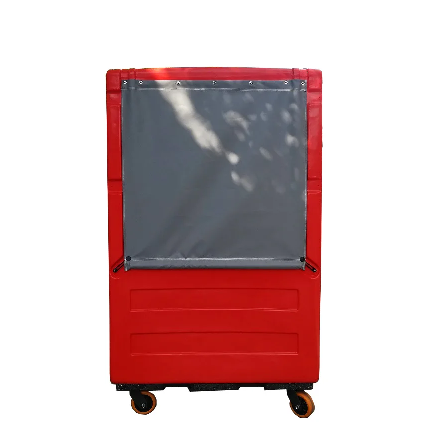 900L High Quality Commerical Plastic Large Hospital Hotel Laundry Cage Tall Trolley