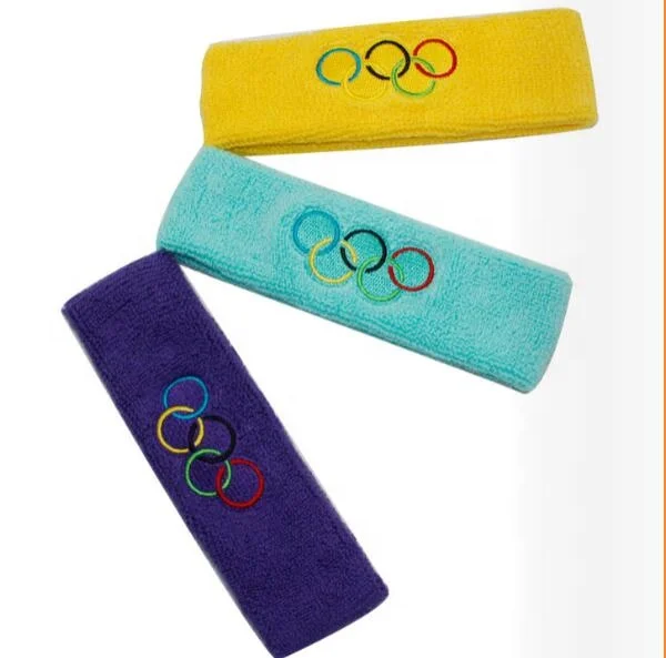 
men striped sweatband headband sports headband terry cotton headband 