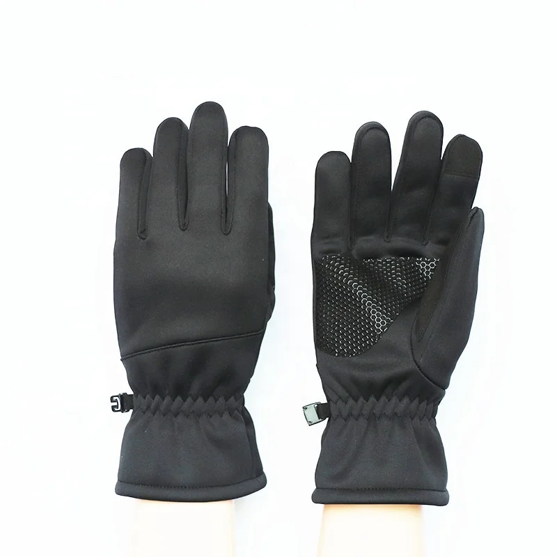 
Winter Business Men Leather Touch Screen Wool Gloves 