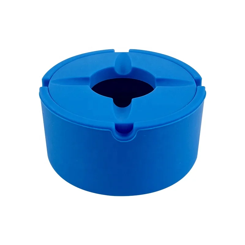 Eco-Friendly Silicone Soft Round Ashtray Ash Tray Holder Heat-resisting Fluorescent Ashtray Anti-Scalding Cigarette Holder