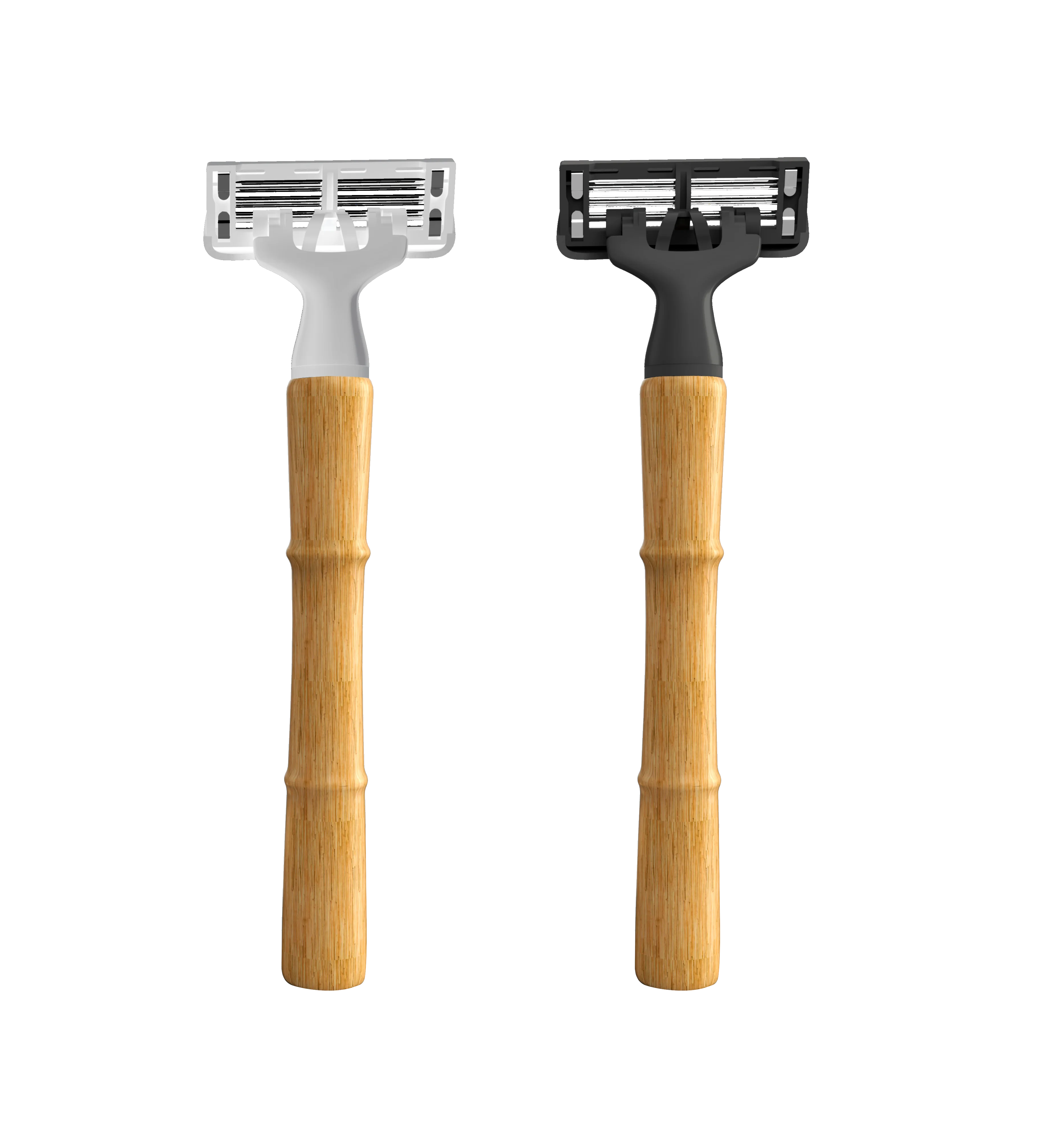 private label gift box packed shaving razor bamboo razor with 6 blades changeable cartridge natural eco razor