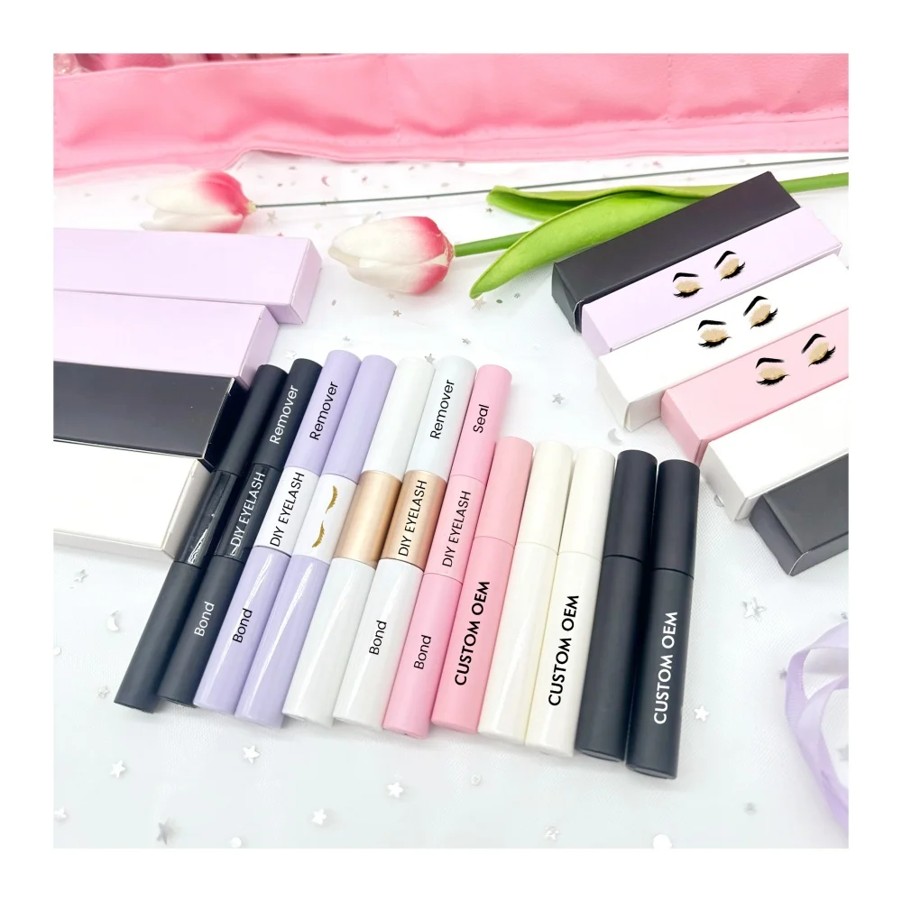 eye lashes glue diy lashes bond and seal custom long lasting 7-10 days segment diy cluster eye lashes glue bond sealant