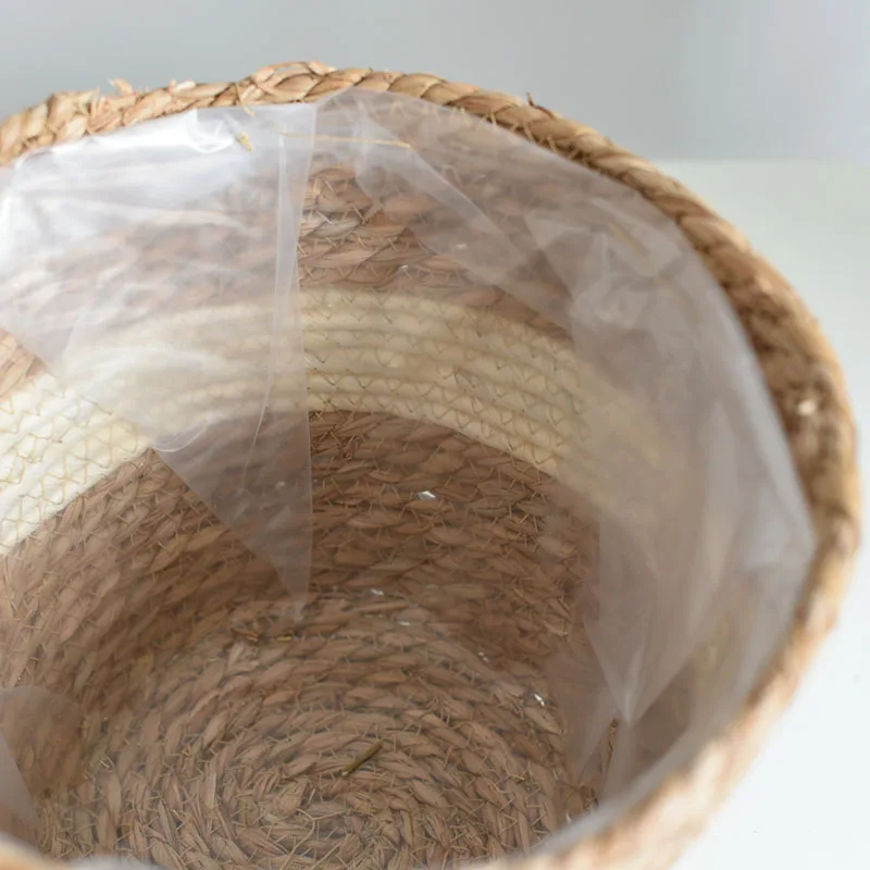 Natural Craft Seagrass Woven Plant Baskets Holder Container or Seagrass Woven Plant Pots