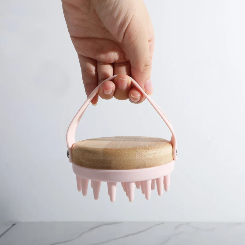 Wooden Natural Soft Dry Bamboo Shower Body Exfoliating Bath Brushes Silicone Bath brush