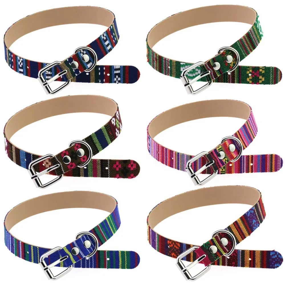 Punk retro Bohemian ethnic style neck necklace PU belt buckle collar necklace