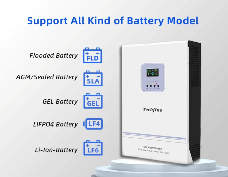 On Grid Off Grid 6.2kw 48v UPS High Frequency 6200w Hybrid Solar Inverter with MPPT Charge Controller For Home Solar System