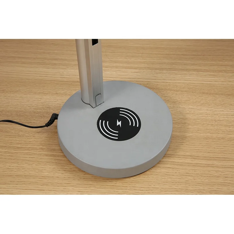2024 new arrival  MA33C led desk lamp for office man home use bedroom beside lamp with wireless charger study lamp with usb