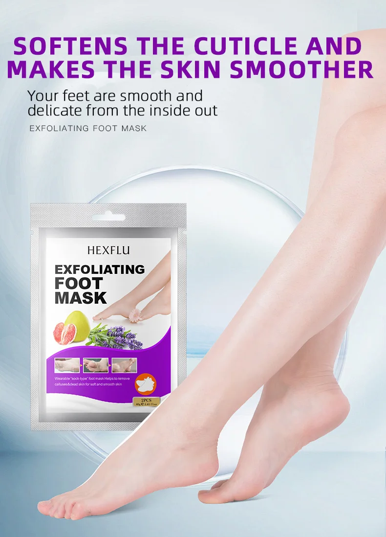 Best seller Foot mask  Exfoliating Scrub Pedicure Spa Socks Foot Peel mask Feet Care For Heels Remove Dead Skin Moisturizing