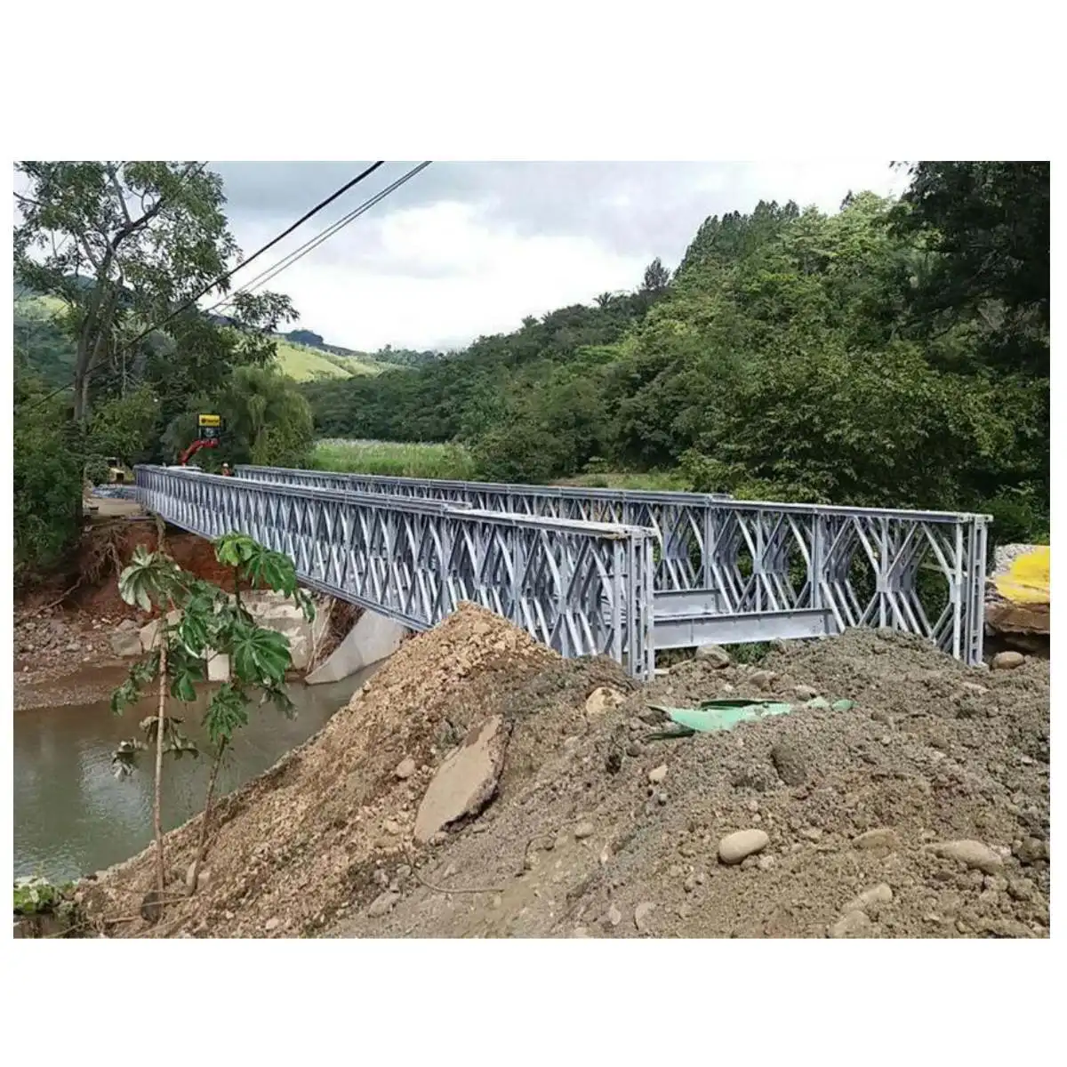 Galvanized Portable Steel Structure Bridge Prefabricated Pedestrian Bailey Bridge Modular Bridge Construction
