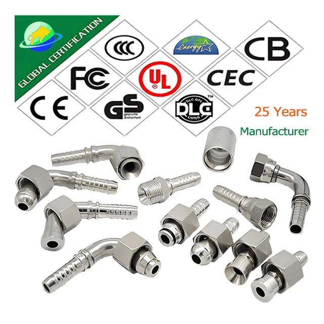 Customized CNC Machining Buckling Hydraulic Hose Fitting Parts Factory Direct High Pressure Hose Fitting Counterbore